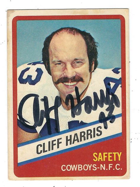 Autographed CLIFF HARRIS Dallas Cowboys 1976 Topps Wonder Bread Card ...