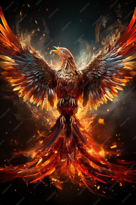 Premium AI Image | illustration of Phoenix bird In golden