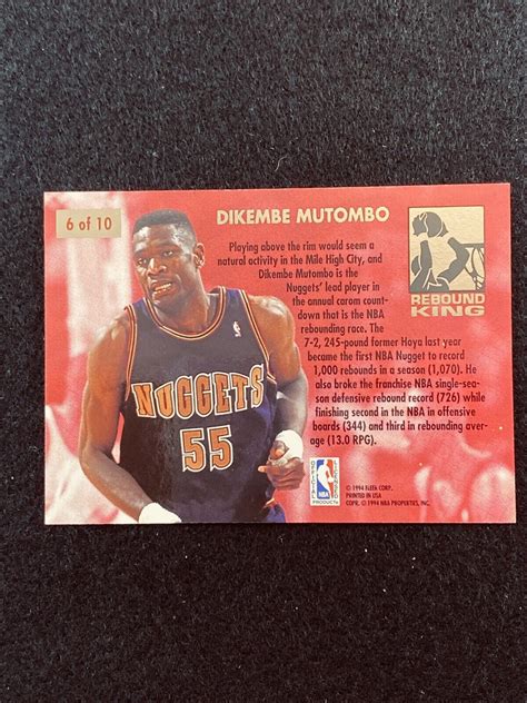 Fleer Ultra Dikembe Mutombo Basketball Card Denver Nuggets Ebay