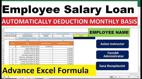 How To Make Employee Loan Management System Excel YouTube