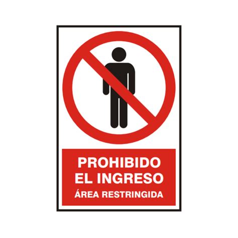 Señal vinil prohibido el ingreso área restringida Damajer