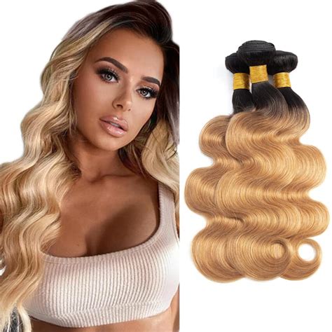 Amazon B Bundles Ombre Body Wave Bundles Black And Blonde