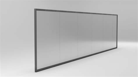 3D model Glass wall VR / AR / low-poly | CGTrader