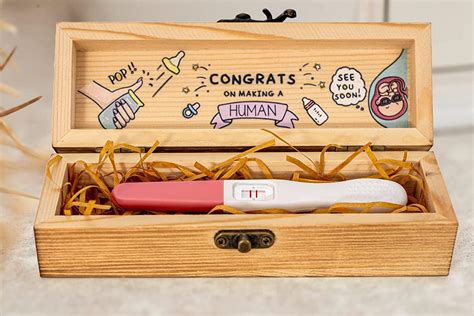 Pregnancy Test Keepsake Box Baby Announcement Ideas Surprise