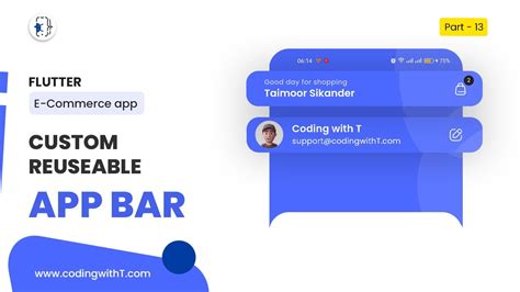 Flutter Custom AppBar Design Reusable AppBar Flutter 2023 YouTube