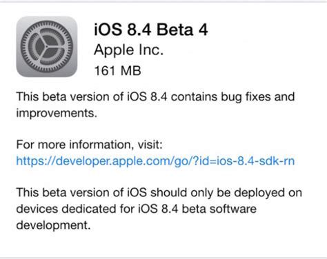 iOS 8.4 Beta 4 Released for Testing