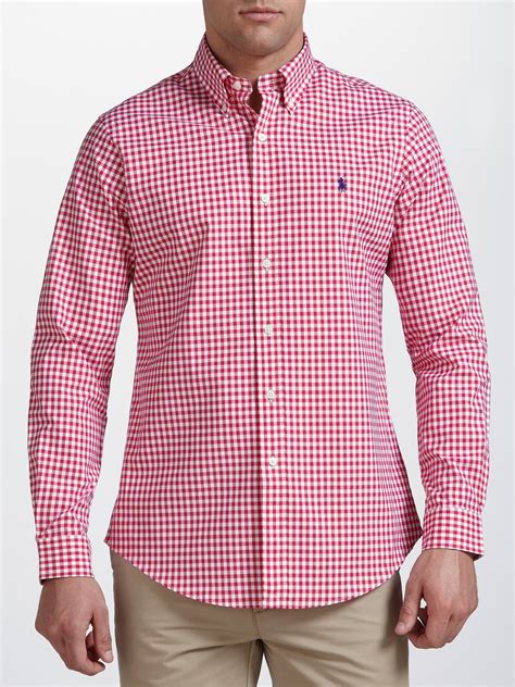 Polo Ralph Lauren Cotton Fitted Classic Fit Button Down Collar Gingham