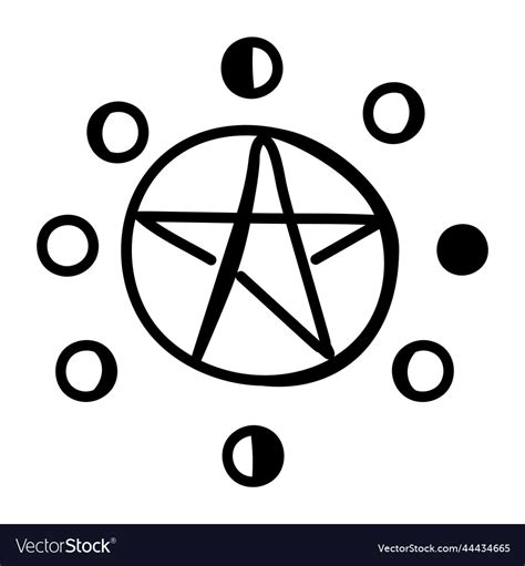 Wicca Pentacle Royalty Free Vector Image Vectorstock