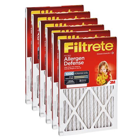 3M Filtrete 20x25x1 Micro Allergen Reduction Air Filter (6 Pack) 51111098035 | eBay