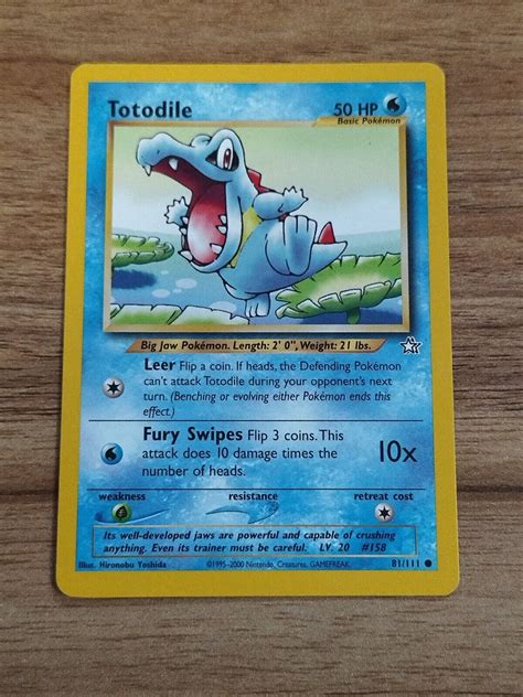 Totodile Neo Genesis Set Pokemon Card Ebay