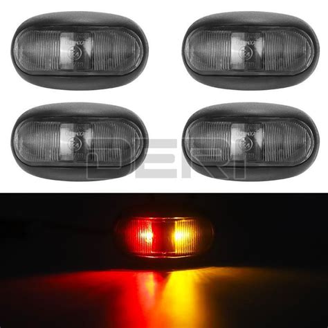 10x Led Amber Red Clearance Lights Side Marker Lamp Trailer Truck Caravan 12 24v Ebay