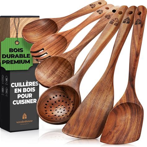 Ustensiles De Cuisine Bois Set De Cuisine Premium Pi Ces