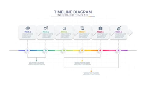 Timeline Diagramm Infografik Schritte Vorlagenhintergrund Premium Vektor