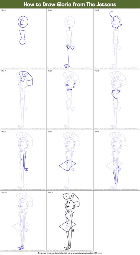 How To Draw Gloria From The Jetsons The Jetsons Step By Step