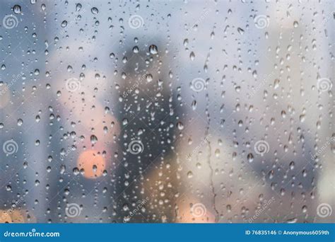 Rain Drops On Clear Glass Stock Photo Image Of Clear 76835146