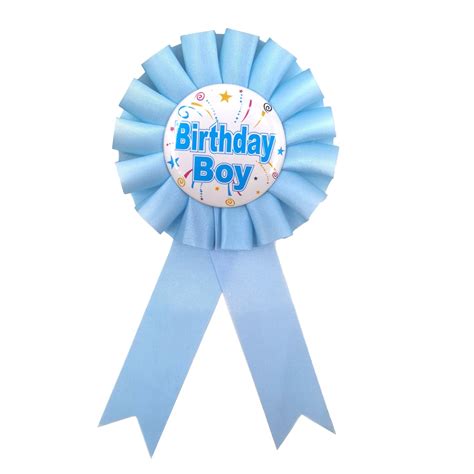 Buy Maggideabirthday Boy Rosette Badge Baby Blue Birthday Boy Award