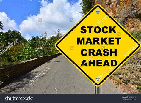 Stock Market Crash Ahead Warning Yellow Stock Photo 709815916 ...