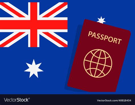 Australia Passport Flag Background Royalty Free Vector Image