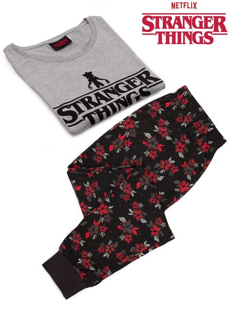 Stranger Things Pyjamas Womens Short Or Long Leg Options Pjs — Vanilla