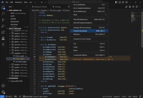 How To Enable Rpg Formatting In Vs Code Aka Linting Nick Litten