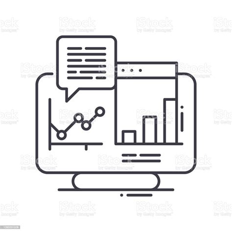Icône Danalyse De Système Illustration Isolée Linéaire Vecteur De Ligne Mince Signe De