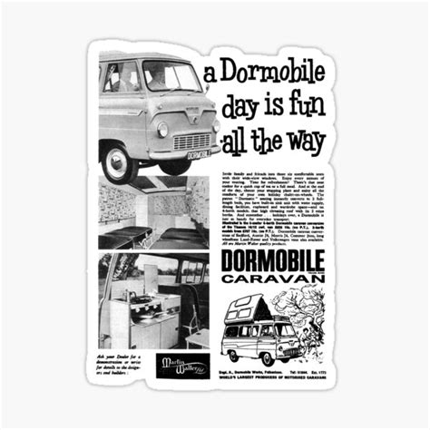 Ford Thames Dormobile Advert Sticker For Sale By Throwbackm