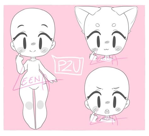 P2u Cute Base By Leena Black On Deviantart Base De Desenho Desenhando Roupas De Anime