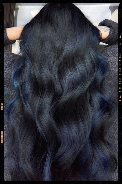 Jet Black with Dark Blue Tint | Hair color for black hair, Hair color ...