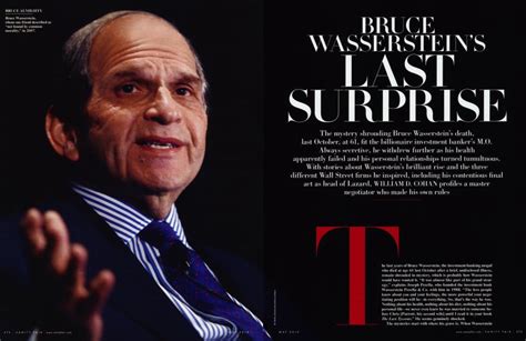 BRUCE WASSERSTEIN’S LAST SURPRISE | Vanity Fair | May 2010