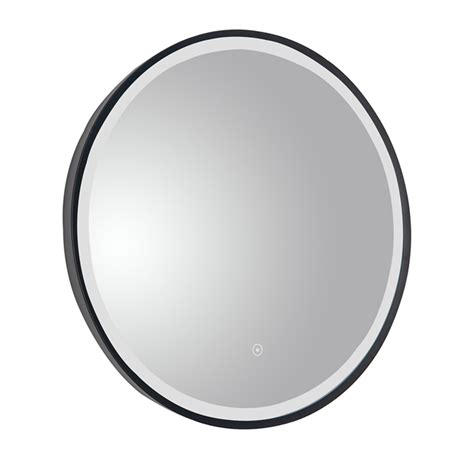 Vos Led Illuminated Round Framed Mirror With Demister Pad And Colour