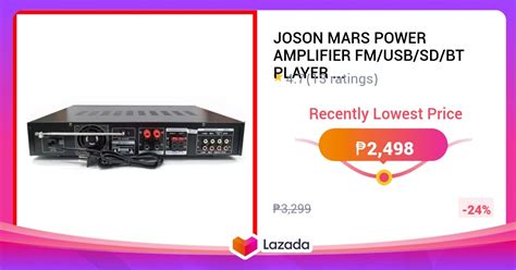 Joson Mars Power Amplifier Fm Usb Sd Bt Player W Pmpo