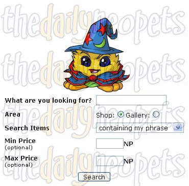 Shop Wizard - The Daily Neopets