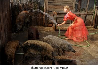 Sexy Nude Blonde Blue Eyes Red Stock Photo 738491890 Shutterstock