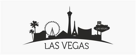 Clip Art Las Vegas Silhouette - Vegas Skyline Black And White , Free ...