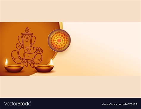 Happy ganesh chaturthi festival background Vector Image