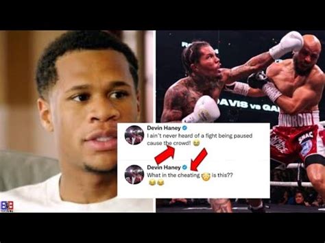 EPIC REACTION DEVIN HANEY GETS GERVONTA TANK DAVIS PISSED SAYS