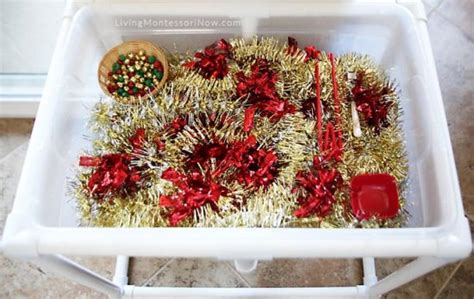 Holiday Bell Sensory Bin with Scavenger Hunt {Montessori Monday ...