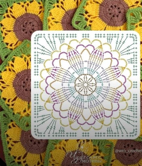 この Pinterest ボードで 95 件の「ひまわりモチーフ編み図」や「モチーフ編み」のアイデアを見つけましょう | ひまわり、かぎ針編み ...