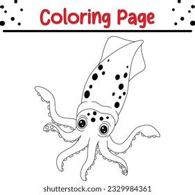 Squid Coloring Page