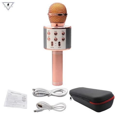 Bluetooth Wireless Microphone Ws Handheld Karaoke Mic Usb Ktv