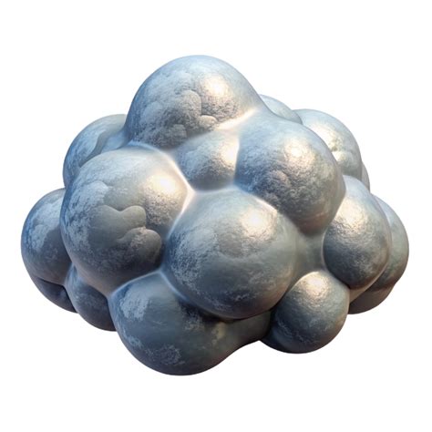 vibrant abstract Fractal Vr Cloud Isolated with White and Grey Tones premium 58023109 PNG