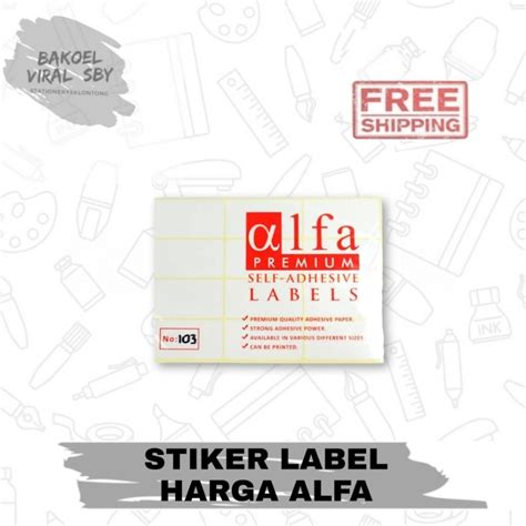 Jual Stiker Label Harga Alfa 10pack X 7 Lembar Shopee Indonesia