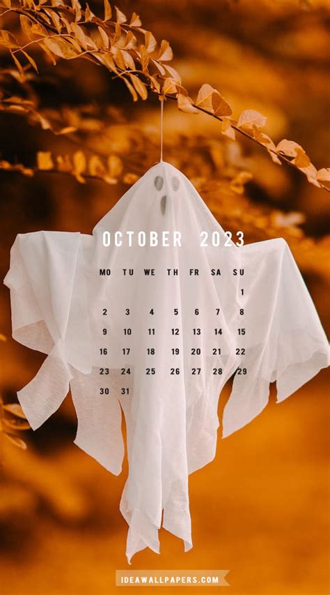 October Calendar 2023 Spooky October Wallpaper Idea Wallpapers