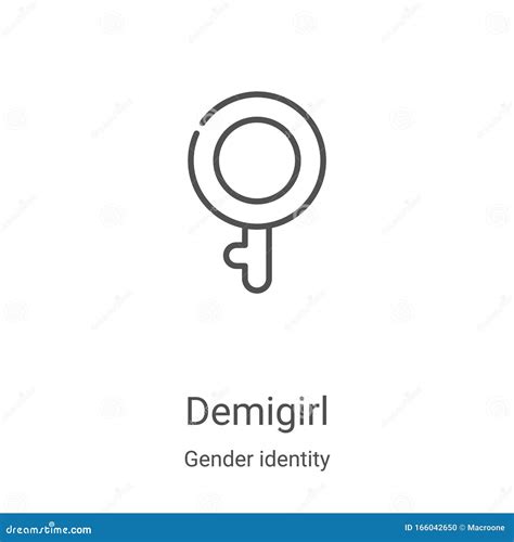 Demigirl Icon Vector From Gender Identity Collection Thin Line