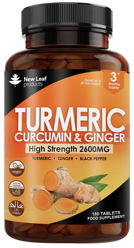 Buy New Leaf Turmeric Ginger Black Pepper Tablets Online Faithful