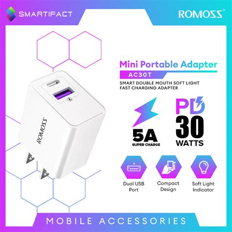 Romoss Ac T W Fast Charge Usb Type C Charger Qc Pd Mini