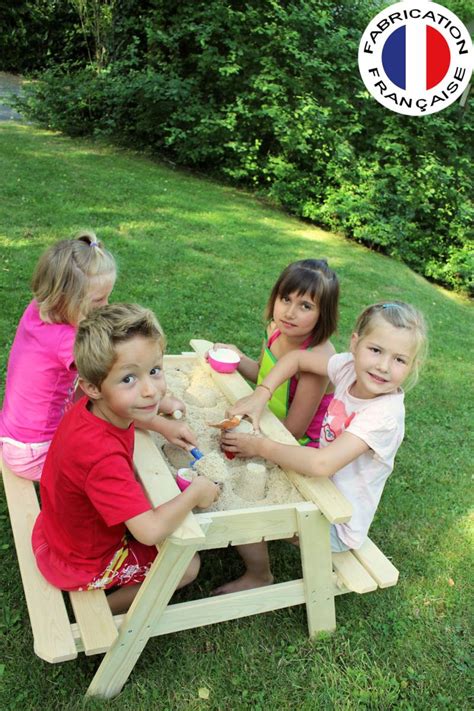 Table De Pique Nique En Bois Avec Bac Sable X X Cm Ans