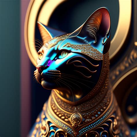 Lexica A Photo Real Delicate Sculpture Of An Ornate Detailed Cat In