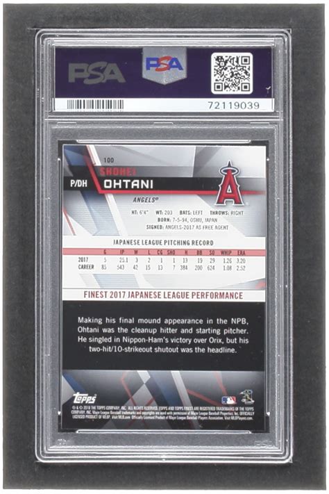 Shohei Ohtani Finest Rc Psa Pristine Auction