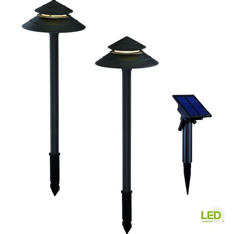 Hampton Bay Path & Landscape Lights Solar Powered LED Tier Path Light 29402 – Garland Home Center